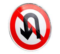 CIYODO Panneau Interdit Faire Demi-tour Pour Allée Route Privée Réfléchissant Intempéries Visible Nuit Jour Cour Jardin