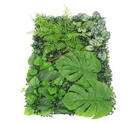 CIYODO Panneau Mural de Plantes Artificielles en Plastique Fond de Mur en Gazon Artificiel Feuilles de Monstera Décoration Murale Végétale Intérieure et Extérieure Panneau de Haie