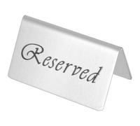 CIYODO Panneau Réservé en Acier Inoxydable Double Face Marqueur Invité Pliable pour Restaurants et Événements Panneau de Table de Réservation Solide Signalétique Table pour Banquets