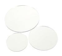 CIYODO Panneaux Miroir Acrylique Réfléchissants 3 Pcs Ronds pour Photographie Professionnels Et Amateurs Accessoires De Fond Photo Tableau Double Face 10,14 Et 18 Cm Transparent