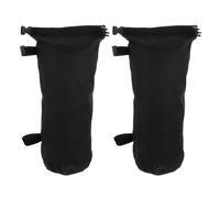CIYODO Paquet de Sable Étanches pour Poteaux de Tente 2pcs en Tissu Noir Sangles Adhésives Haute Résistance pour Pergola et Affichage Extérieur