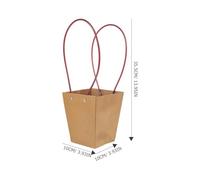 CIYODO Paquet Présent en Papier Kraft Marron Imperméable à Fleurs Anse, Pliable, 10 Pièces, pour Décor de Bureau et Fleurs Séchées