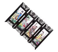 CIYODO Paravent Pliable Chinois Mini en Résine, Écran à Panneau Antique, Décoration De Petit Paravent pour Maison Et Festival, 4 Panneaux Quatre Beautés, Accessoire Photo Et Scène