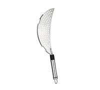 CIYODO Passoire à Pot En Acier Inoxydable Demi-lune 23 Cm Poignée Crépine Égouttoir à Casseroles Pour Cuisson Et Égouttage Facile