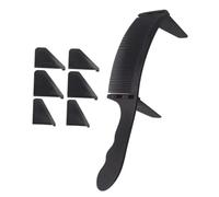 CIYODO Peigne de Coupe Coiffure Professionnel Incurvé pour Hommes Peigne de Positionnement Uniforme pour Coupes Plates et Cheveux Courts Accessoire Barbier Ergonomique Plastique Noir