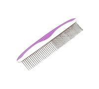 CIYODO Peigne Puce Pour Chien Et Toilettage Avec Tête Ronde Acier Inoxydable Et Poignée Antidérapante