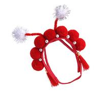 CIYODO Pet Pékin Opera Pichet Petit pour Peluche Accessoires Chat Chapeaux Animal de Compagnie Chapeau de Compagnie Costume de Compagnie Coiffe de l'opéra de Pékin Rouge
