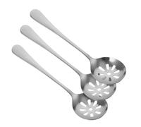 CIYODO Petites Cuillères à Fentes Inoxydable 3 Pièces Acier Inoxydable Légères Réutilisables pour Service à Table la Cuisine Familiale