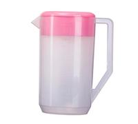 CIYODO Pichet à Eau avec Échelle Cruche Plastique Résistant Chaud et Froid Récipient Boisson avec Couvercle Pichet Mesureur pour Jus et Boissons Familiales