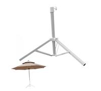 CIYODO Pied de Parasol Base Triangulaire en Fer Blanc Support Stable et Léger pour Parasol de Jardin et Vacances Extérieures