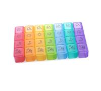 CIYODO Pilulier Semainier Compartiments Portable avec Pochette PU Organisateur de Quotidiens Léger et Compact pour Voyage et Usage Extérieur