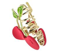CIYODO Pince Cheveux Cerise Mignonne et Filles Accessoire Mode et Sécurisé pour Chignons et Queue de Cheval Pince à Griffe Fruitée Rouge
