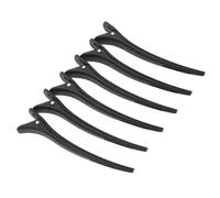 CIYODO Pinces à Cheveux Clips de Séparation Pratiques en Plastique Noir Lot de 6 Surface Lisse et Sécurisée Couleur Aléatoire pour Coiffure Maison et Salon pour Cheveux