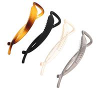 CIYODO Pinces à Cheveux pour Queue de Cheval et Chignons 4pcs Plastique Mat Torsadé Accessoires pour Filles et Femmes Tenue Sécurisée pour Look Quotidien