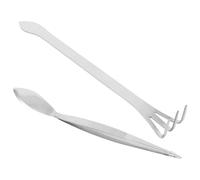 CIYODO Pinces à Épiler et Râteau en Acier Inoxydable 2 Pièces pour Bonsaï, Outil Portable pour Ameublir la Terre et Tailler les Bourgeons, Kit de Jardinage Précis pour Débutants, Usage