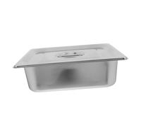 CIYODO Plat Inox Avec Couvercle Bac Rectangulaire 32 5X26 5X10 Cm Bac Gastro 1 1 En Acier Inoxydable ÉPais RéSistant Pour Buffet Restauration Et Usage Domestique