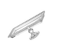 CIYODO Plateau de Fruits Carré Moderne en Verre Cristal Épais, Assiette de Service Multifonction, Usage Domestique et Buffet, Plateau Décoratif pour Collations et Desserts,