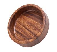 CIYODO Plateau De Nourriture Rond en Bois De Noyer Naturel 25 Cm Assiette De Service Alimentaire Polyvalente Solide Plateau à Gâteaux Au Thé pour Maison, Restaurant Et Buffet