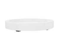 CIYODO Plateau Rond Blanc pour Plantes Intérieur Soucoupe Décorative Imitant Ciment pour Pots de Fleurs Base Épaissie et Durable Intégration Harmonieuse avec Vos Plantes