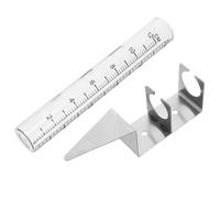 CIYODO Pluviomètre avec Support en Acier Inoxydable Verre de Mesure Précise Petit Format pour Jardin Extérieur Fixation Stable pour Installation en Colonne Instrument de Pluie Solide