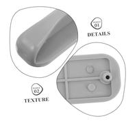 CIYODO Poignée de Porte de Congélateur Antidérapante Plastique pour Réfrigérateur Commercial Remplacement Facile avec Vis et Rondelle Poignée Incurvée pour Porte Vitrée de Magasin et