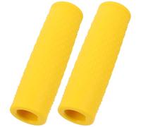 CIYODO Poignées pour Guidon de Trottinette Électrique Jaunes, Silicone Résistant à l'usure, Faciles à Remplacer, Lot de 2 Pièces, Design Élégant pour Accessoires de Scooters