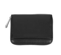 CIYODO Porte-Cartes à Soufflet Grosse Capacité, Cuir de Vache, Noir | Fermeture Zippée, Format Léger, pour Cartes D’identité Transport, Voyage et Contrôle Aérien
