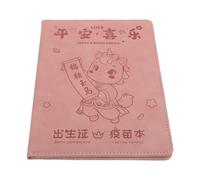 CIYODO Porte-certificat de Naissance 2026 Année du Cheval Étui Rose pour Certificat de Naissance -né Protège-documents Léger et Résistant Organiseur Sécurisé pour Documents Officiels