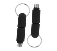 CIYODO Porte-clés cigare, outil coupe-cigares en métal noir, lot de 2, perforation précise, accessoire portable pour cigares et cigarettes