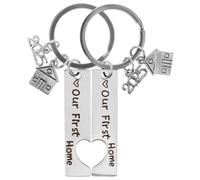 CIYODO Porte-clés pour Première Maison 2025 Porte-clés pour Nouveaux Propriétaires Pendaison De Crémaillère Sentimentale Couples