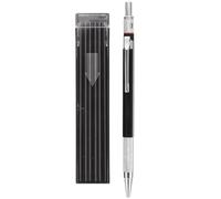 CIYODO Porte-mine Automatique Noir Recharges Portables, Crayon à Dessin Ergonomique pour Élève et Bureau, Écriture Fluide et Résistante, Outil Pratique pour Travaux D’ingénierie et