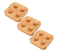 CIYODO Porte-œufs en Bois 3 Pièces pour Réfrigérateur, Compartiment Double Rangée 4 Emplacements, Grosse Capacité et Optimisation D'espace Cuisine et Restaurant
