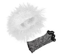 CIYODO Postiche de Costume Scientifique Célèbre Physicien Blanche 2 Pièces Filet Ajustable Accessoires Coiffure Cosplay Homme Femme pour Spectacles Carnaval et Fêtes à Thème
