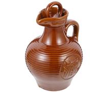 CIYODO Pot Céramique pour Vin Bouilloire Portable avec Couvercle Étanche Cruche Traditionnelle Poterie pour Bière et Vin Accessoire Maison et Restaurant