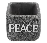 CIYODO Pot Ciment Carré Moderne pour Plantes Succulentes Jardinière Stable et Résistante pour Cactus Intérieur et Extérieur Cache-Pot Décoratif Foncé pour Bureau et Maison