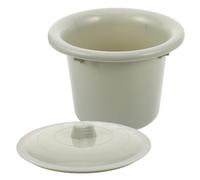 CIYODO Pot de Chambre pour Adultes avec Couvercle, Urinoir en Plastique Vert Bleu, Grosse Capacité 2L, Bassin de Lit Portable Hygiénique pour Hospitalisation, Soins à