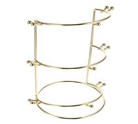 CIYODO Présentoir à Couronnes Doré Niveaux Pour Rangement Et Exposition Accessoires Cheveux à Domicile