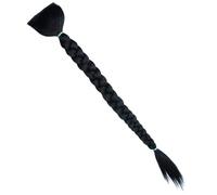 CIYODO Queue de Cheval Tressée Synthétique Longue Légère pour Femmes Extension de Cheveux Noire Résistante Chaleur Postiche Tresse Élégante et Facile à Porter pour Usage Quotidien et