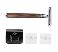 CIYODO Rasoir Manuel Vintage Double-face Portable Kit de Rasage Léger pour Barbe et Cheveux Outil Pratique pour Domicile Salon et Voyage Masculin