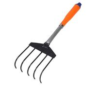 CIYODO Râteau à Palourdes Acier Inoxydable avec Poignée Outil de Plage pour Creuser Coquillages Huîtres et Fruits de Mer Râteau à Griffes pour Jardinage et Ramassage