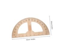CIYODO Règle de Mesure Bois pour Enseignants Grand Rapporteur et Équerre Géométrique pour Salle de Classe Outil Pédagogique pour Enseignement des Mathématiques Aide Compréhension