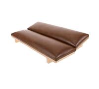 CIYODO Repose-main Coussin Antidérapant en Pu et Bois Marron pour Manucure et Facile D'entretien, pour Salon de Beauté et Séance de Manucure Professionnelle