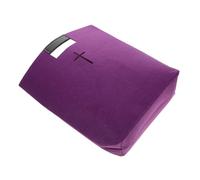 CIYODO Sacoche de Bible Feutre avec Motif Croix Creuse Grand Sac à Main pour Étude Biblique Religieux pour Croyants Sac Pratique pour Église et Usage Quotidien Poignée PU Confortable