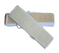 CIYODO Sangle Lave-dos Naturelle Loofah Beige avec Éponge Exfoliante Corps et Ballon de Bain Longue Serviette de Bain pour Massage Nettoyage Profond et Exfoliation Énergique