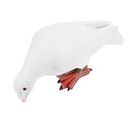 CIYODO Sculpture de Pigeon en Résine Blanche Décoration Créative Résistante la Décoloration Facile à Ranger pour Décor de Scène ou Étagère Hiver