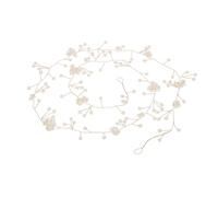 CIYODO Serrage-Tête de Mariée Tressé en Cuivre Doré Fleurs en Perles Artificielles Bandeau Long 1 Mètre à Cinq Pétales Accessoire Cheveux pour Mariage et Demoiselle d'Honneur