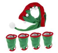CIYODO Set de Protections pour Jambes de Cheval et Chapeau Elfique Respirants Confortables et Décoratifs pour Fêtes de Noël et Parades Accessoires Adaptés pour Usage Prolongé