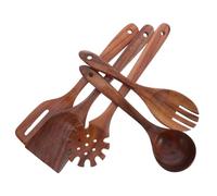 CIYODO Set Ustensiles de Cuisine Bois Spatules Cuillères et Fourchette Bois Robustes pour Cuisson Service et Mélange Lors de Fêtes et Rassemblements