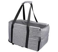 CIYODO Siège Auto pour Chien avec Poignées Rehausseur De Console Central pour Voiture Siège De Transport Multifonctionnel Et Contenant Portable Accessoire Voyage pour Animaux De Compagnie