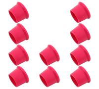 CIYODO Silicone Wine Bottle Stoppers, 10pcs Reusable Corks, Thickened Skirt Design, Flexible Fit for Wine, Beer, and Soda Bottles, Leakproof, Pink